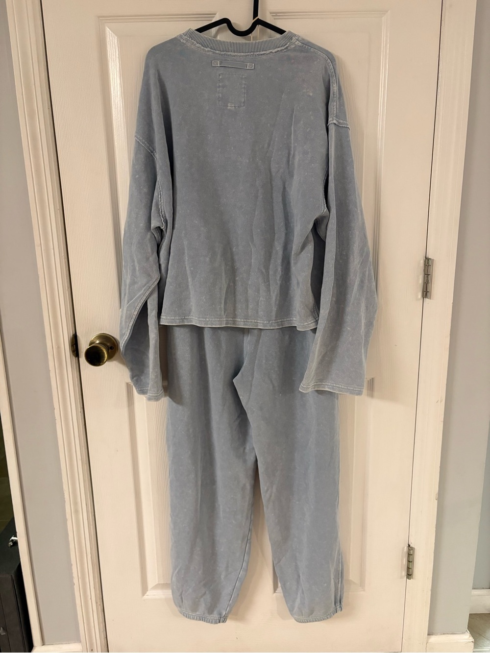aerie Light Blue Two-Piece hoodie and sweatpants Set - Picture 6 of 8